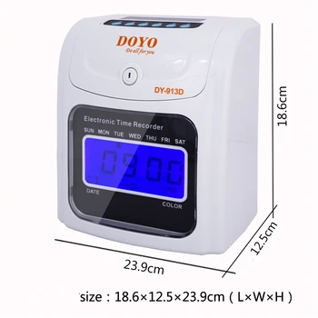 Elektroninius laikrodžius anglų Elektroninių lankomumo mašina Darbuotojų darbo kortelės baterija interferencija prieinama anglų