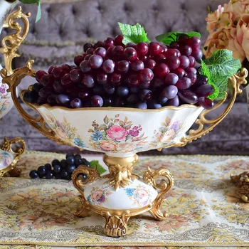 Europos gėlių vaza audinių langelį peleninė su dangteliu šviežių vaisių patiekalas dubenėlį namų stalo virtuvėje šalis, vestuvių dekoravimas balta mėlyna