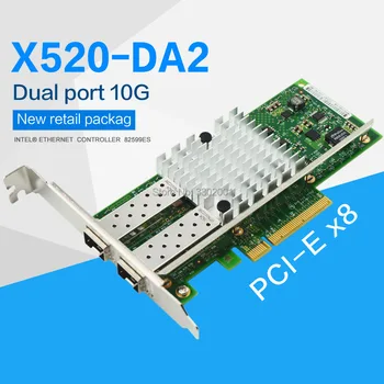 FANMI X520-DA2 10GBase PCI Express x8 82599ES Chip Dual Port Ethernet Tinklo plokštės E10G42BTDA,SFP neįtraukti