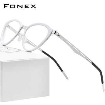 FONEX Acetatas Akinius Moterims, Trumparegystė Recepto, Katės Akis, Akinių Rėmeliai 2020 Naujas Optinis Prekės Dizaineris Universalus Akiniai F1008