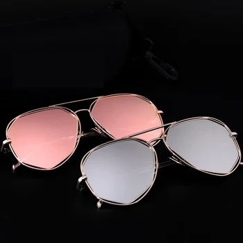 FONHCOO NAUJŲ Senovinių Retro akiniai nuo saulės moterų Mados prekės ženklo dizainas danga veidrodis spindulių UV400 apsauga Oculos de sol karšto