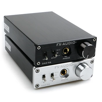FX-AUDIO DAC-X6 MINI HiFi 2.0 Skaitmeninio Garso Dekoderio VPK 24Bit/96KHz USB Įvesties/Bendraašis/Optinis Išėjimas RCA/ Amplifie