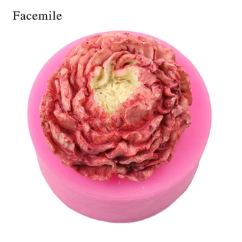 Facemile 3D Bijūnas Gėlių Žiedlapių Silikono Minkštas Pelėsių Tortą Papuošti Šokolado Saldainiai Sugarcraft Torto Formos Virtuvės Kepimo Įrankiai