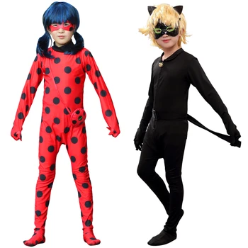 Fantasia Juodosios katės kostiumas lady kostiumas klaidą cosplay perukas su mergina, berniukas moterų suaugusiųjų anime kostiumas klaidas ponios spandex Išgalvotas ponios