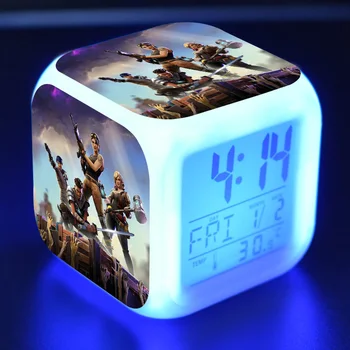 Fortnites LED Laikrodis-Žadintuvas Spalvinga 