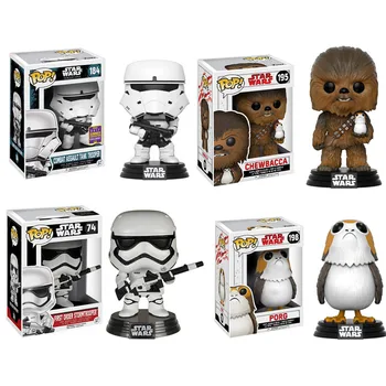 Funko pop Star Wars Stormtrooper Chewbacca Porg Veiksmų Skaičius, Modelis Žaislai Vaikams Kalėdinių Dovanų Kolekcija Pav.