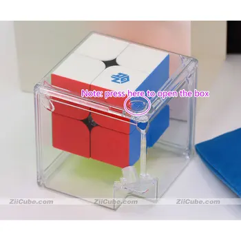 GAN Magic Cube 2x2x2 Magnetinio Kubeliai 2x2GAN 251 M 2x2 stickerless GAN251 M Profesinės Greitis Puzzlle Kubeliai Stebuklinga Cubo Žaislai