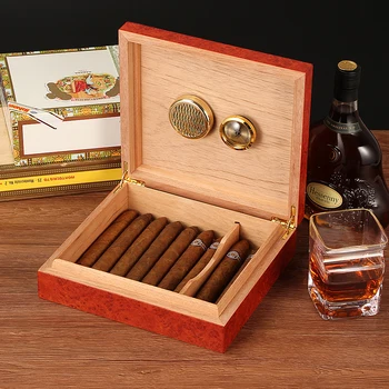 Galiner Cigarų Humidoras Lange Kedro Medienos Namuose, Naudojant Cigarų Dėžutė Su Drėkintuvas Drėgmėmačiu Nešiojamų Kelionių Cigarų Atveju Tinka 20 - 30 CT