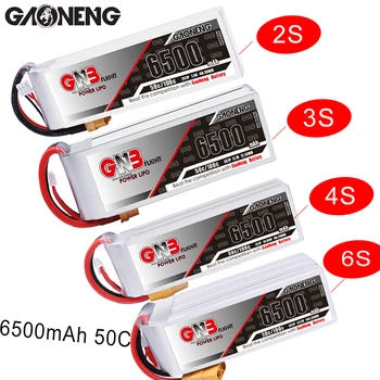 Gaoneng GNB FPV Baterijų 6500mAh 11.1 V 50/100C 2S 3S 4S, 6S XT60/XT90 Prijungti Lipo Baterija Emax Tinyhawk Kingkong LDARC MAŽA
