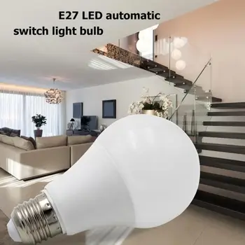 Garso+Šviesos Jutiklis Kontrolės E27 LED Lempa, Automatinė Smart Jutiklis Lemputės Šviesos Radaras Judesio Jutiklis Šviesos Lemputės Sodo Prieškambario, Koridoriaus