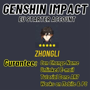 Genshin Poveikio Zhongli 5 Žvaigždučių Sąskaitą ES AR7 [Momentinių Pristatymo] Genshin Poveikio Sąskaitos