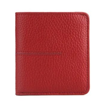 Geriausia pardavimo moterų piniginės slim ultra-plonas odos trumpą dalį, rankinėje laisvalaikio kortelė pakuotėje Mini rankinėje raudona pinigų maišas