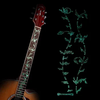 Gitara Apdaila Lipdukai Lipdukas Fretboard Žymekliai Gyvybės Medis Žalia Ultra Plonas Lipdukas, Elektros Akustinė Klasikinė Gitara, Bosinė