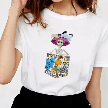 Gražus, mylintis plunksnos Atspausdinta Marškinėliai Moterims Harajuku Cute Mados T-shirt O-kaklo trumpomis rankovėmis Marškinėlius Moterų Apranga Topai