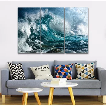 HD Atspausdintas Mėlynos jūros bangos Tapybos Drobė Spausdinti kambario dekoro spausdinti plakato nuotrauką drobė Nemokamas pristatymas/ny-5845