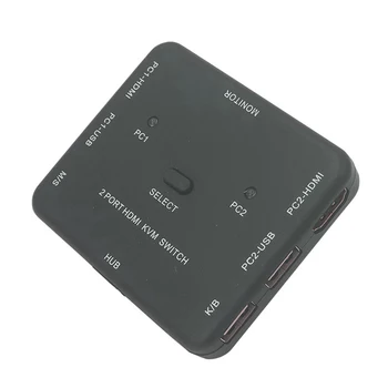 HDMI KVM Switch Bendrinimo 4 Prietaisai 4K Switcher Lauke HDMI USB Pelė ir klaviatūra U Diske monitoriaus selektorius pasidalinti HDMI Switch KVM su usb
