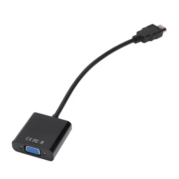 HDMI į VGA adapteris keitiklis + 3.5 mm o jack full HD 1080P juoda