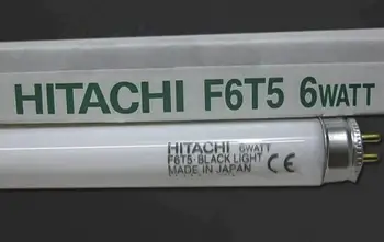 HITACHI F6T5 JUODOS ŠVIESOS 6W liuminescencinės lempos vamzdelis,6WATT 365nm UVA lempa