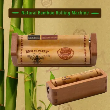 HORNET Natūralaus Bambuko Rolling Machine Classic Popieriaus Rūkymas Cigarečių Roll Mašina su Kieto Plastiko Rūkymo Reikmenys