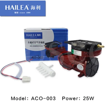 Hailea aco-003 nuolatinio magnetinio tipo oro kompresorius, žuvų bakas hidrinimo siurblys dc deguonies siurblys 12V 25W DC oro