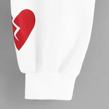 Harajuku Hoodies Palaidinukė Moterų 2019 M. Rudenį Streetwear Širdies Spalvos Bloką Pasėlių Viršuje Hoodie Moterų Mados Drabužių Moletom