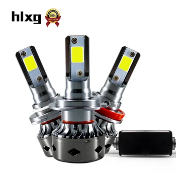 Hlxg jokių klaidų odb H7, H1 LED mini Automobilių Žibintai Lemputės H4 H11 9005/HB3 9006/HB4 12000Lm 6000K Automobilių Motocycle priekiniai Žibintai, LED H7