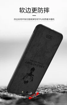 Huawei Honor 8 Atveju,ALIVO Animacinių filmų elnias Derliaus audinys Audinys Įrengtas Atveju+Minkštos TPU krašto huawei honor 8 lite p8 lite 2017 dangtis