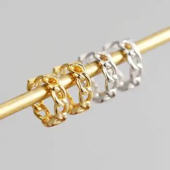 INZATT Nekilnojamojo 925 Sterlingas Sidabro Geometrinis Grandinės Hoopas Auskarai į Mados Moterų Fine Jewelry Minimalistinis Klasikinis Accessories Dovana