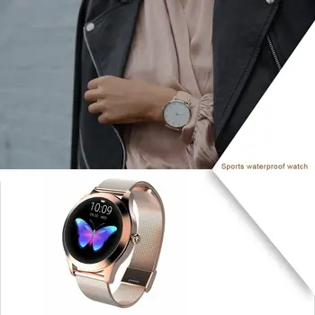 IP68 Vandeniui Smart Watch Moterų Miela Apyrankė Širdies ritmo Monitorius Miego Stebėjimo Smartwatch Prisijungti 