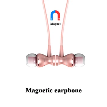 In-ear Ausinės Magnetinio adsorbcijos Vakarienę Bass auriculares Ausines Su Mic 