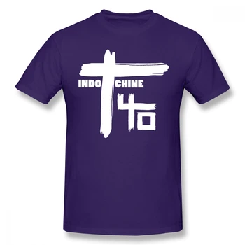 Indochine Pop Rock & New Wave Vyrų Pagrindinio trumpomis Rankovėmis T-Shirt Daug spalvų Atsitiktinis Tees Europos Viršūnių Dydis