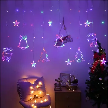 Ins 3.5 M ES 220V LED Star Varveklis Pasakų Užuolaidų Žiburiai Kalėdų Girliandas String dega Šalies Namų Naujųjų Metų Vestuvių Dekoro