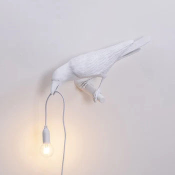 Italija Seletti Paukščių Lempa LED Stalo Lempa Dizaineris Šiaurės šalių Namų Dekoro Paukščių Stalo lempos Gyvūnų Sienos Šviesos miegamajame, Gyvenamasis Kambarys