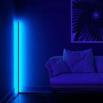 Išmaniųjų Telefonų Programėlę Kontrolės RGB Kampas Grindų Lempos, Modernus Spalvingas Interjeras, Miegamojo Kambarį LED Atmosfera Nuolatinis Šviesos