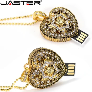 Jaster juoda koloidų USB2.0 krištolo ir metalo Perlas Širdies S010 USB diską, micro USB 