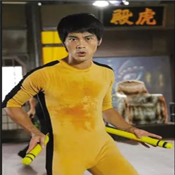 Jeet Kune Do Žaidimas Mirties Kostiumas Jumpsuit Klasikinis Geltonos Kung Fu Uniformas Cosplay JKD