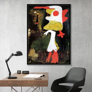 Joan Miro Abstrakti Akvarelė Sienos Meno Plakatas ir Spausdina Nuotraukas, Garsus, Drobė, Tapyba, skirtą Kambarį Namuose Cuadros Apdaila