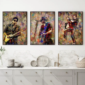 John Mayer Plakatas ir Spausdina Eric Bažnyčios Bruce Springsteen Roko Grupė Legendinio Pop Star Tapybos Meno Sienos Nuotraukas Namų Dekoro