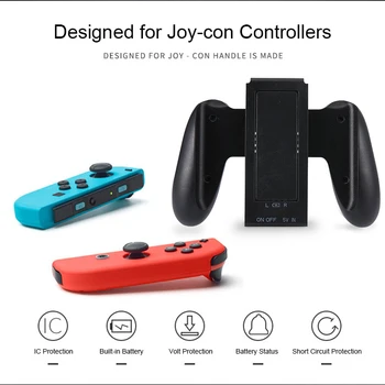Joycon Įkrovimo Sukibimą su 2000mAh Baterija Žaidimas Rankenos Gamepad Nintendo Jungiklis Nintendoswitch NX NR 2 Džiaugsmas-Con Valdikliai