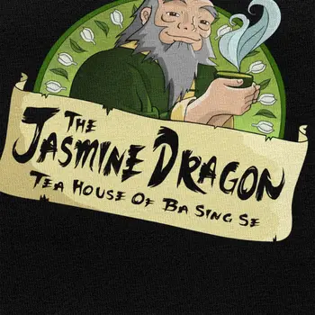 Juokinga Jazminų Dragon Arbatos Namai Marškinėliai Vyrams Medvilnės ir Avatar The Last Airbender T-Shirt Humoru, O kaklas Trumpas Rankovėmis Anime Tee Viršų