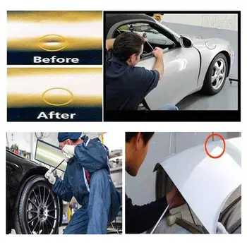 Juostos Priemonės Paintless Dent Repair Kits su 8 Siaurėjantys Galva ir S-Kablys Automobilių Kėbulo Įlenkimų, Krušos Žalos Šalinimas Nustatyti, Nerūdijančio