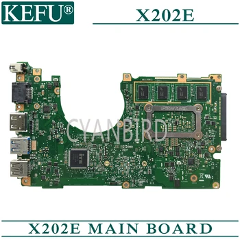 KEFU X202E originalus mainboard ASUS X200E X201E S200E X201EP su 4GB-RAM I3-3217U Nešiojamas plokštė