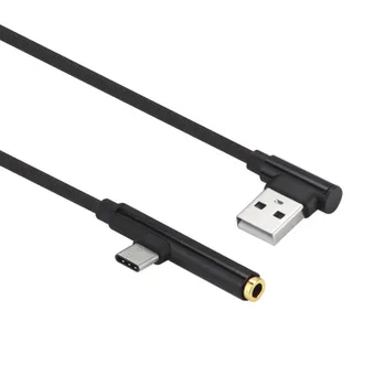 KEITHNICO 1PC USB C Tipo 3,5 mm Ausinių Lizdą, Aux-Garso Kabelis 
