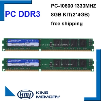 KEMBONA pristatymas nemokamas DDR3 8GB 1333mhz (Komplekto 2,2 X 4GB DDR3 Dual Channel) PC3-10600 visiškai suderinama su visais plokštė