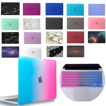 KK&LL Matinis Sunku Korpuso Nešiojamas Raštas atveju + Klaviatūros Dangtelis Apple MacBook Air Pro Retina 11 12 13 15