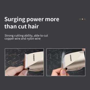 KONKA elektriniai plaukų pjovimo mašina, Plaukų clipper profesionalios žoliapjovės skusti barzda įkrovimo įrankiai trimeras cliper 5 Namų