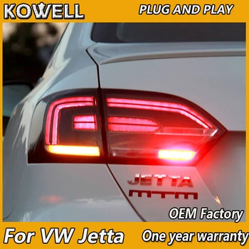 KOWELL Automobilių Stilius VW Jetta MK6 2012 m. galinius Žibintus Šiaurės Amerikos Dizainas Jetta LED Uodegos Šviesos Žibintas DRL+Stabdžiu+Parko+Signalas
