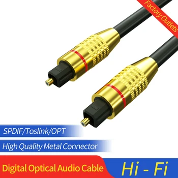 Kabelio Optico Digital Audio Toslink SPDIF Pluošto Optinis Audio Laidas 1,5 m už Stiprintuvai Blu-ray Grotuvu, 