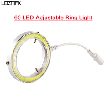 Kaisi 60 LED Plono Reguliuojamas Žiedo Žibintas šviestuvas Lempa Mikroskopas USB Kištukas pūtimo pistoletas & Litavimo stotis Remontas