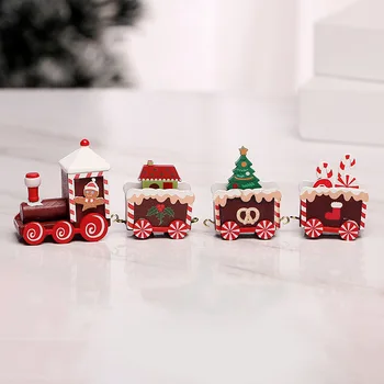 Kalėdų Dekoro Medinės Dažytos Kalėdų Traukinys Kalėdos vaikams, Žaislų, Dovanų, Namų Kalėdų Medžio Dekoro 2020 Navidad Papuošalas Dovanų Naujųjų Metų 2021